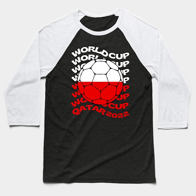 Poland Football Baseball T-Shirt by footballomatic